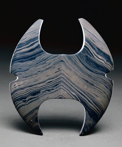 Ovate bannerstone, North American Archaic period, 2000-1000 BC by Prehistoric